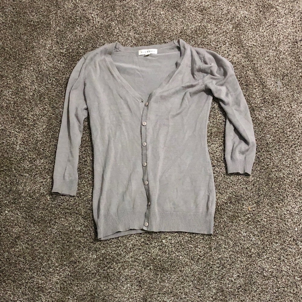 DownEast Light Gray Women's Cardigan